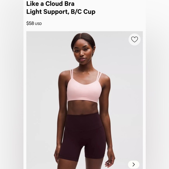 lululemon athletica Other - Lululemon like a cloud Pink Double Strap Bralette NEW